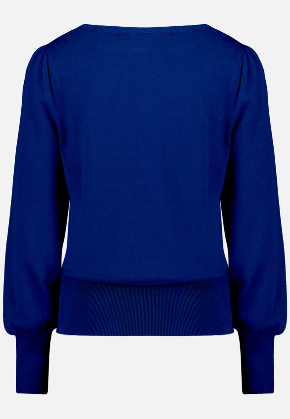 Feinstrickpullover  mit U-Boot Ausschnitt  / Rückseite
