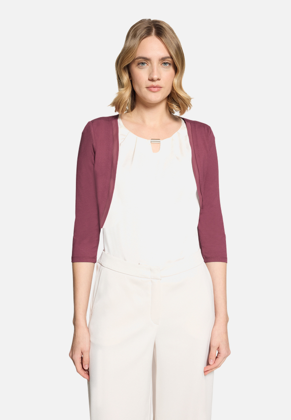 Bolero-Jacke figurbetont / Modellfoto Vorderseite