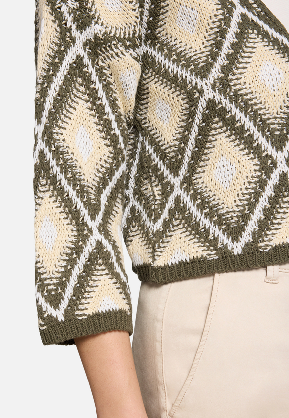 Strick-Cardigan mit Jacquard / Detailbild