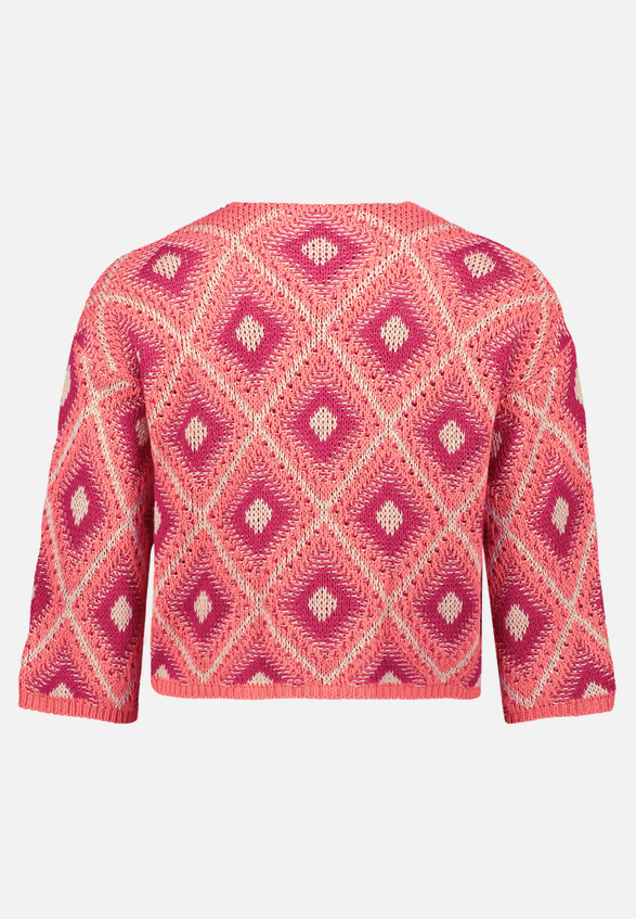 Casual-Strickjacke mit 3/4 Arm / Rückseite