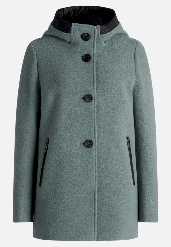 Wolljacke mit Kapuze / Vorderseite