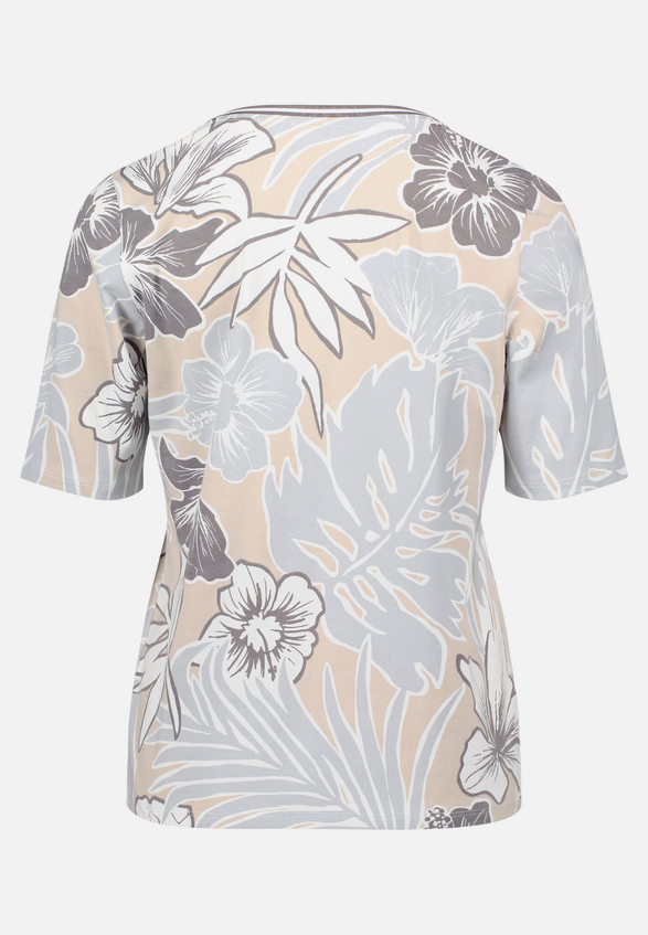 Basic Shirt mit Blumenprint / Rückseite
