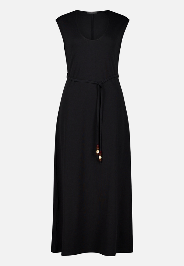 Jerseykleid  Maxi mit Bindegürtel / Vorderseite