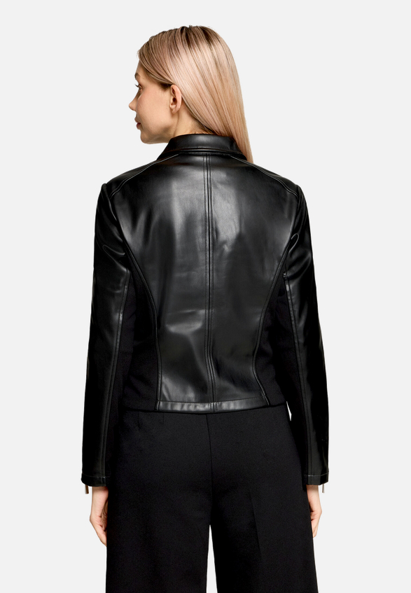 Bikerjacke mit Reißverschluss / Modellfoto Rückseite