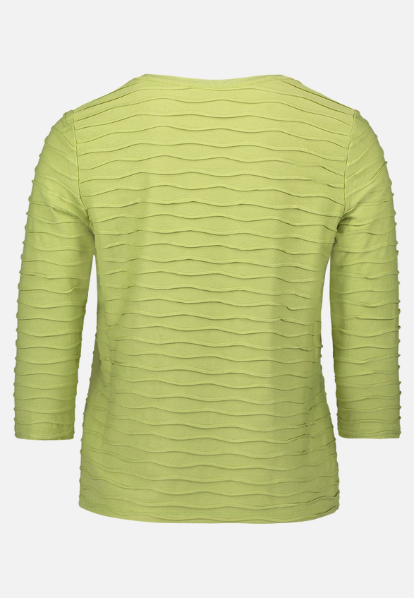 Basic Shirt mit Wellenstruktur / Rückseite