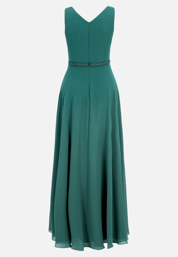 Abendkleid mit Plissee / Rückseite