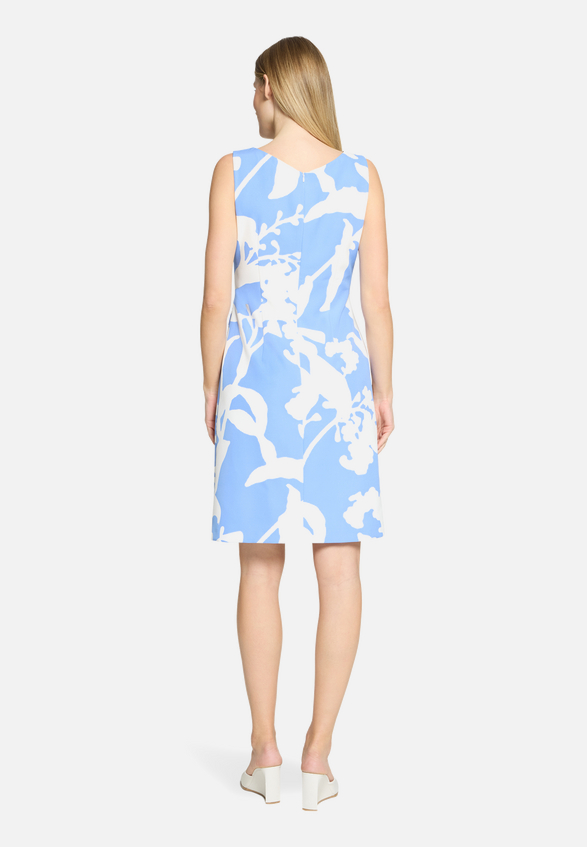 Cocktailkleid mit Blumenprint / Modellfoto Rückseite