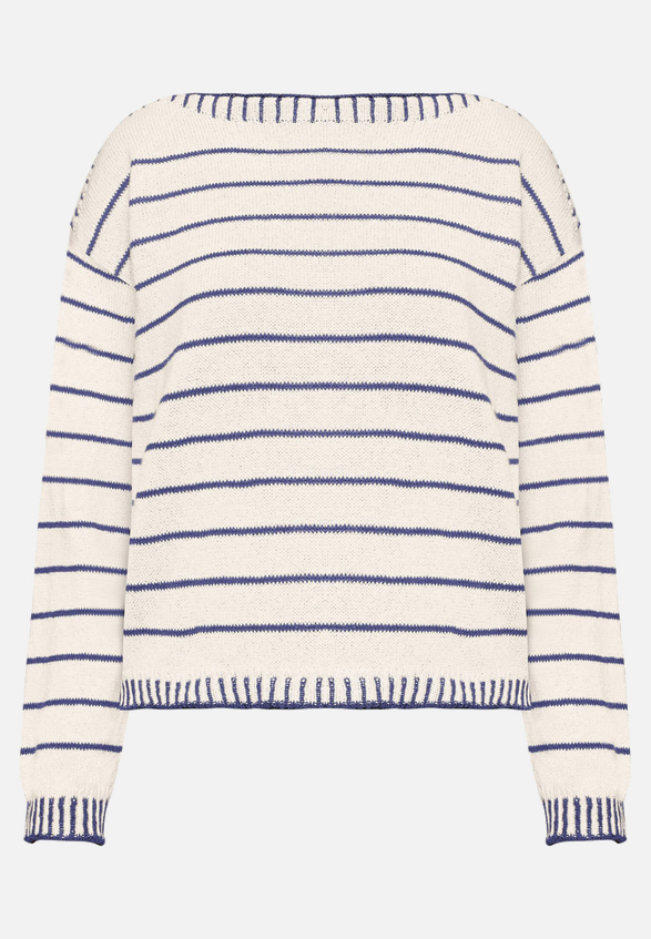 Strickpullover mit U-Boot-Ausschnitt / Vorderseite