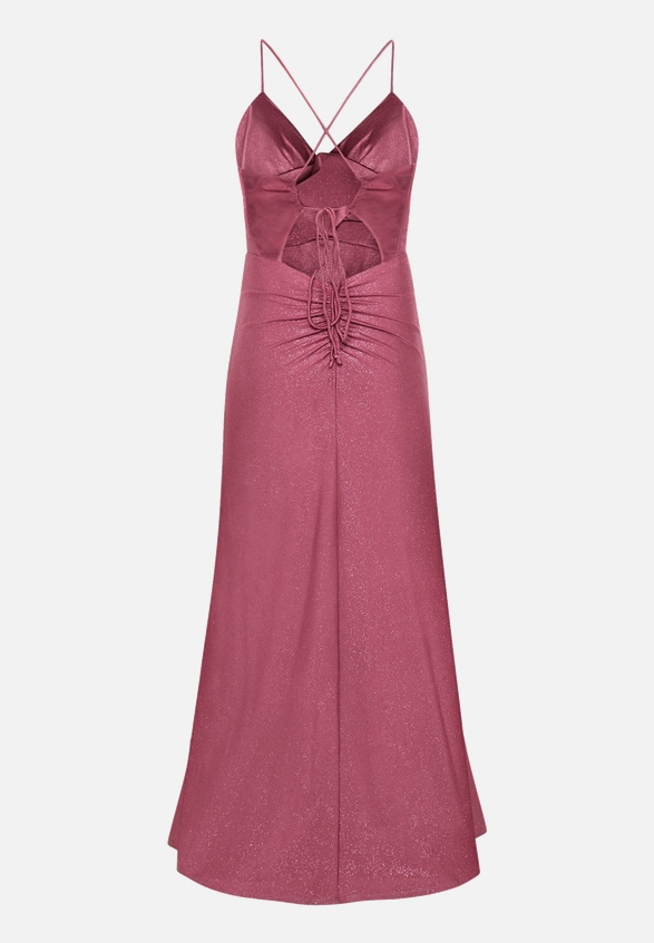 Abendkleid im Glitzer-Look / Rückseite