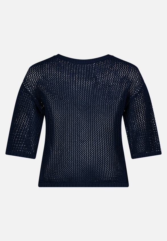 Strickpullover mit Lochmuster / Rückseite