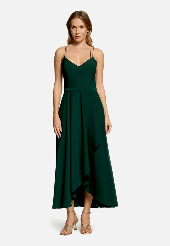 Abendkleid mit Volant / Modellfoto Vorderseite