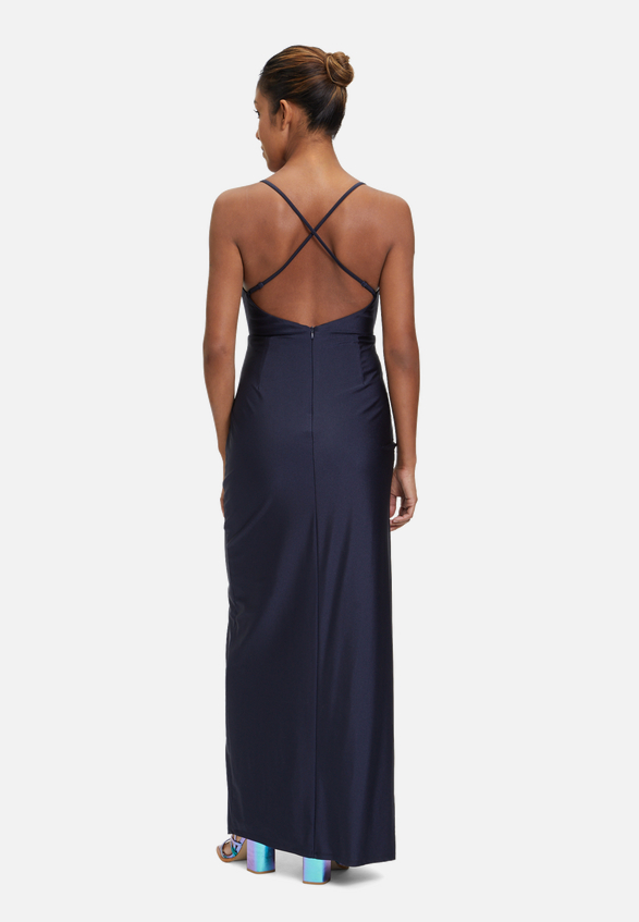 Abendkleid figurbetont / Modellfoto Rückseite