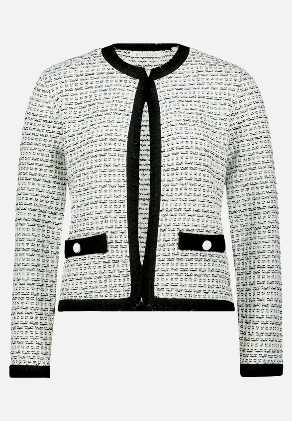 Strick-Cardigan mit Fransen / Vorderseite