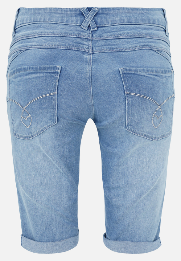 Jeans-Shorts mit Stickerei / Rückseite