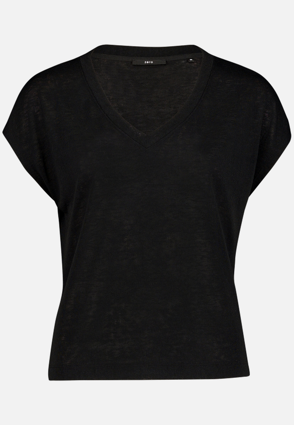 Basic-T-Shirt  mit V-Ausschnitt / Vorderseite