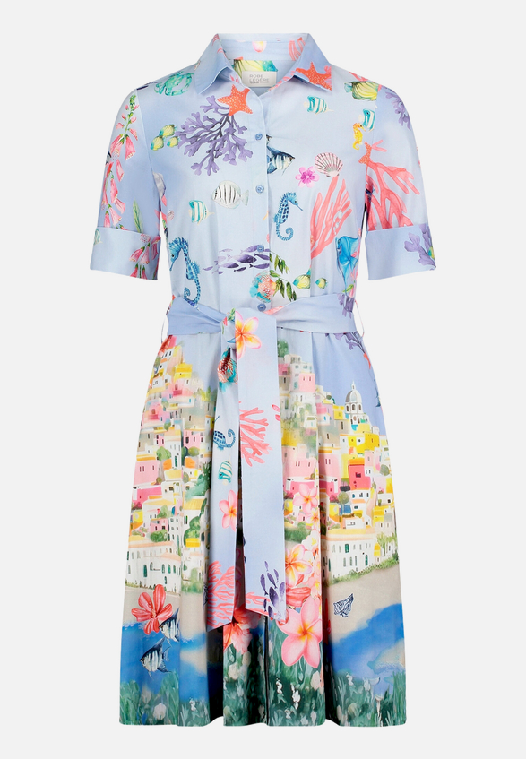 Hemdblusenkleid mit Knopfleiste / Vorderseite