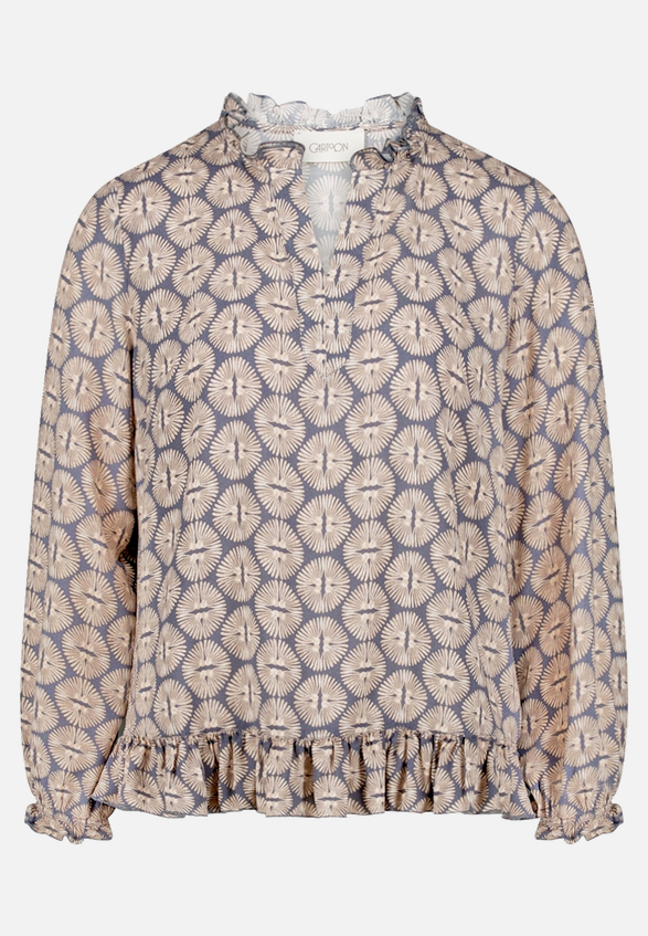 Casual-Bluse mit Raffung / Vorderseite