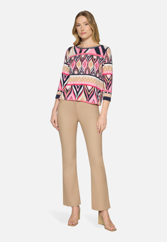 Casual-Shirt mit Tunnelzug / Modellfoto Vorderseite (Outfit)