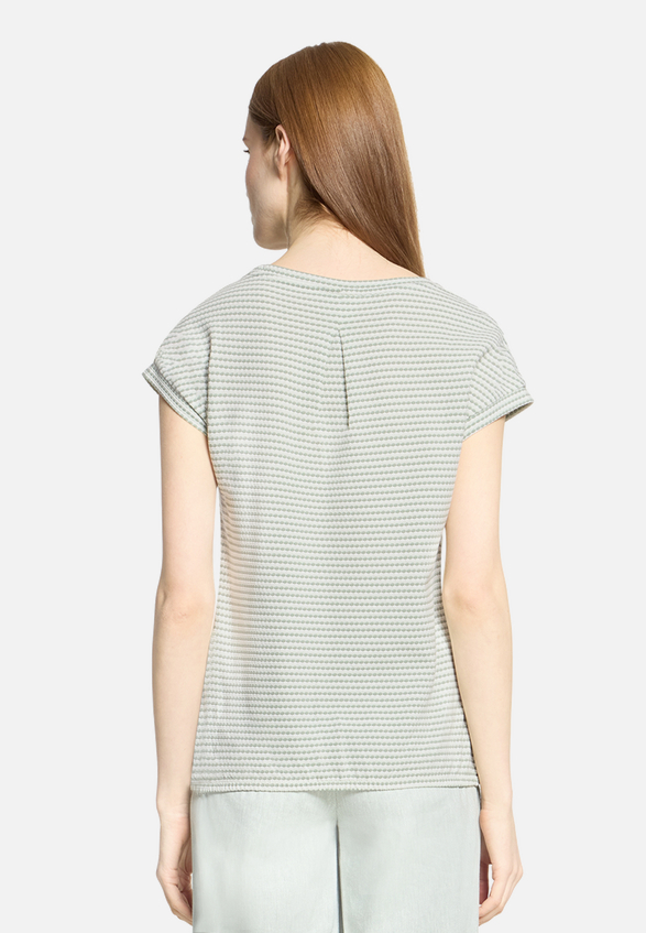 Casual-Shirt mit Gummizug / Modellfoto Rückseite