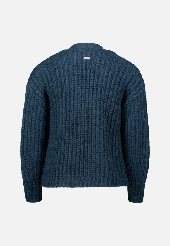 Grobstrickjacke offener Style / Rückseite