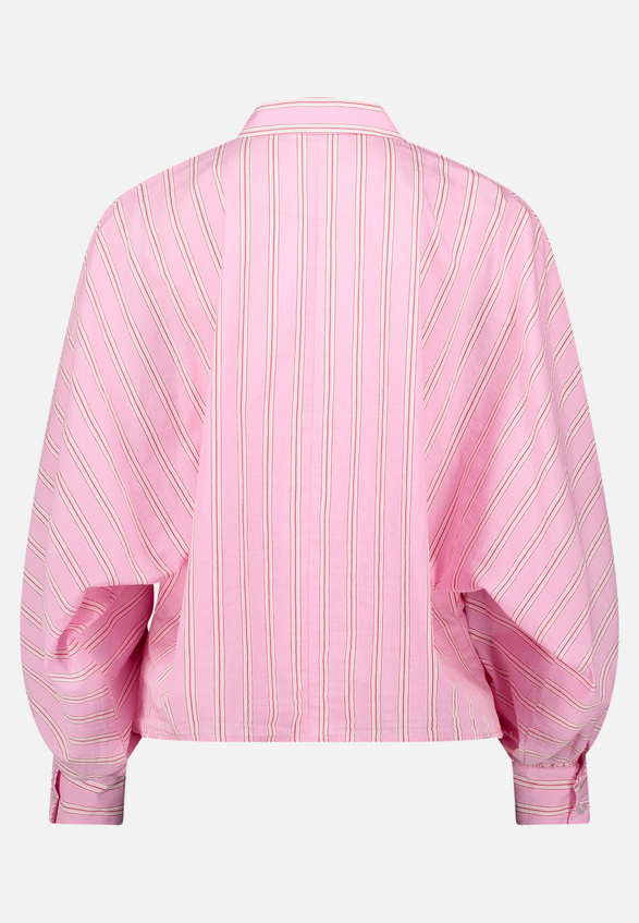 Oversize-Bluse mit Streifen / Rückseite
