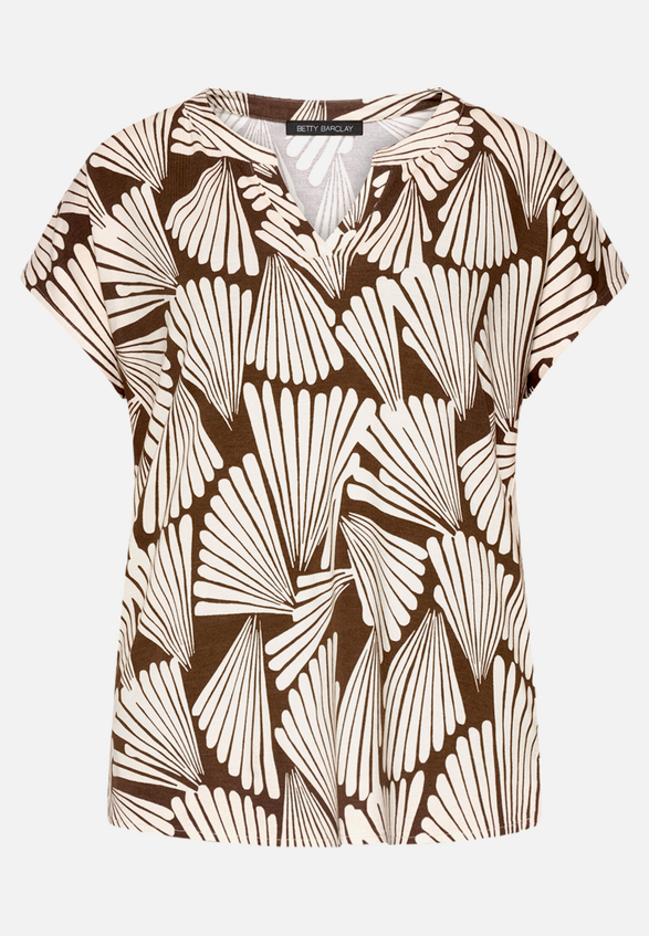 Basic Shirt mit V-Ausschnitt / Vorderseite
