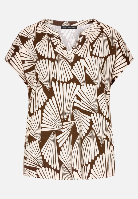 Basic Shirt mit V-Ausschnitt / Vorderseite