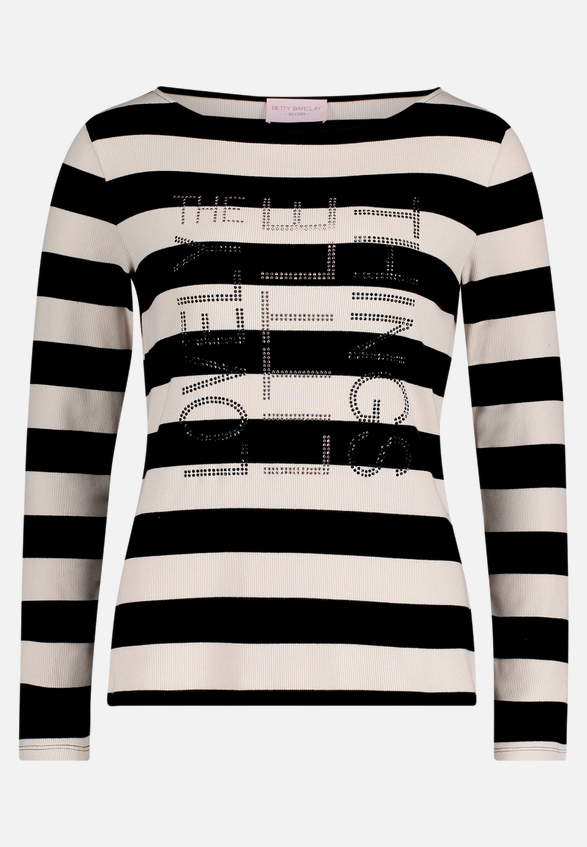 Basic Shirt mit Rippenstruktur / Vorderseite