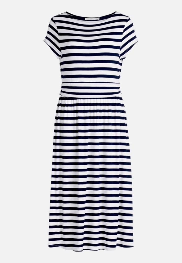 Jerseykleid mit Streifen / Vorderseite