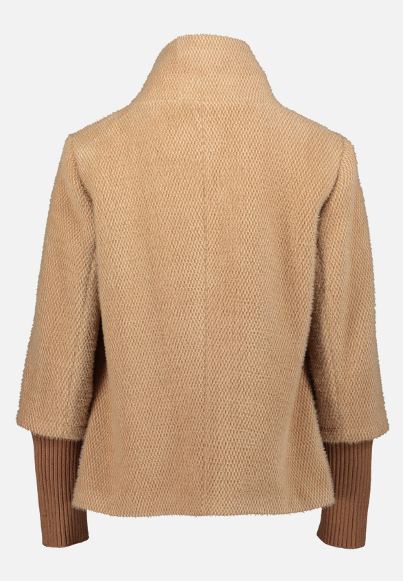 Kuscheljacke mit Rippbündchen / Rückseite