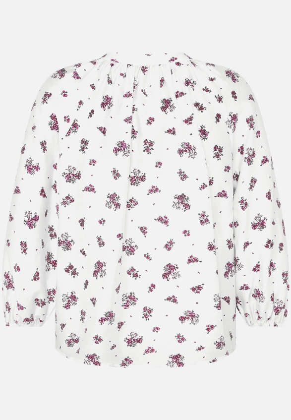 Schlupfbluse  mit Blumen / Rückseite