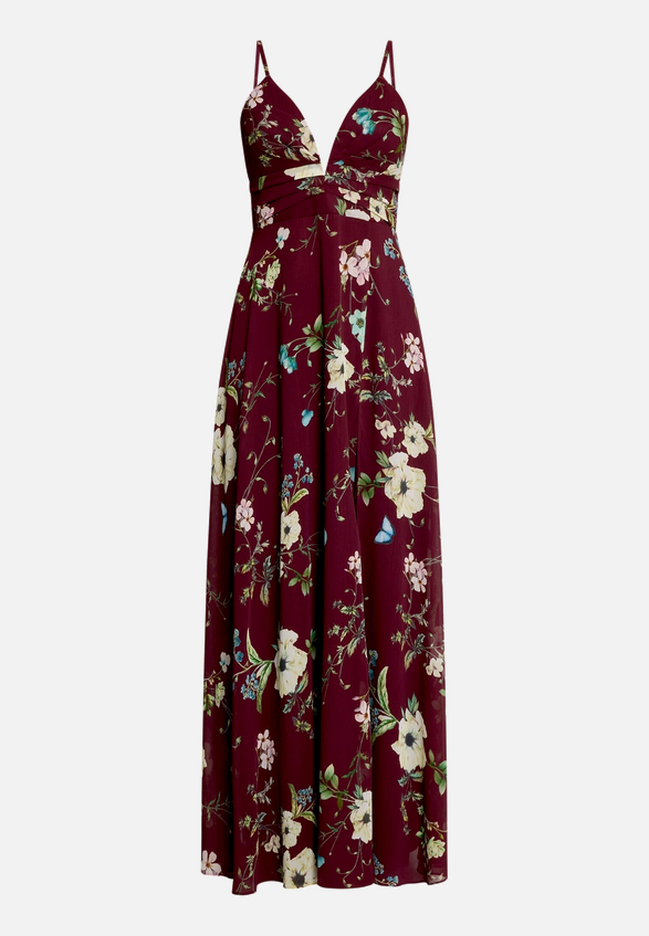 Abendkleid mit Muster / Vorderseite