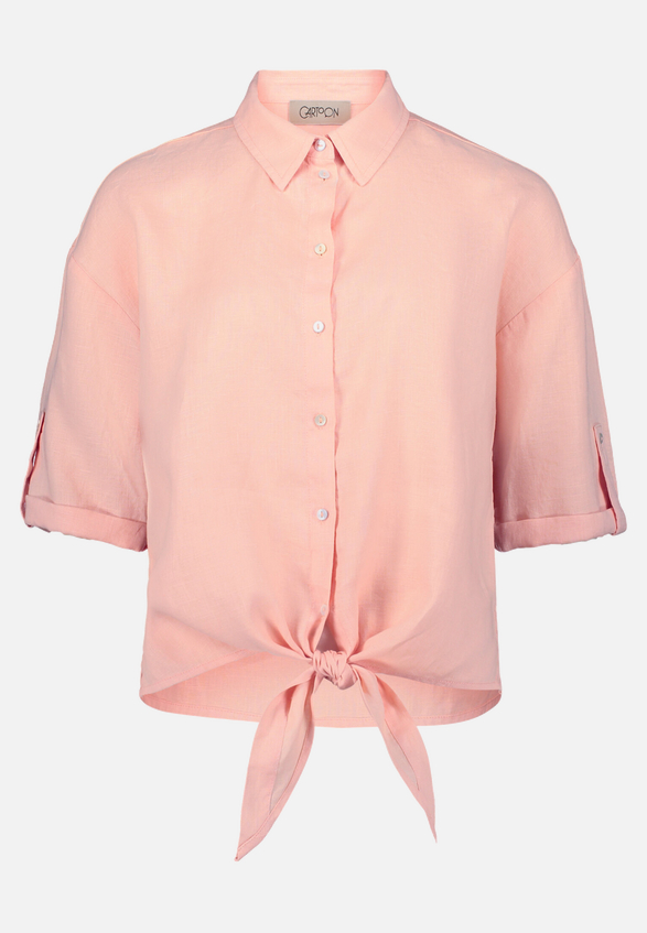 Leinenbluse mit Kragen / Vorderseite
