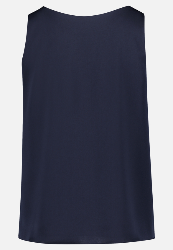 Satin-Bluse mit V-Ausschnitt / Rückseite