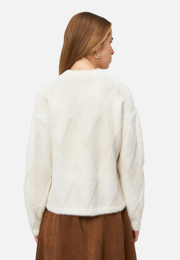 Pullover mit Karomuster / Modellfoto Rückseite