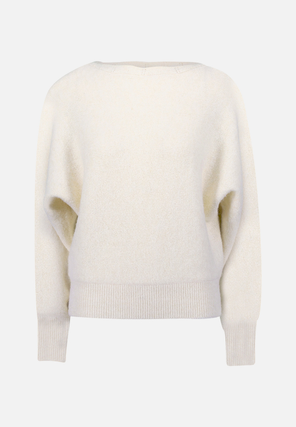 Strickpullover mit U-Boot Ausschnitt / Vorderseite