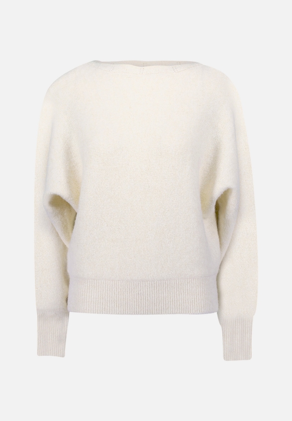 Strickpullover mit U-Boot Ausschnitt / Vorderseite