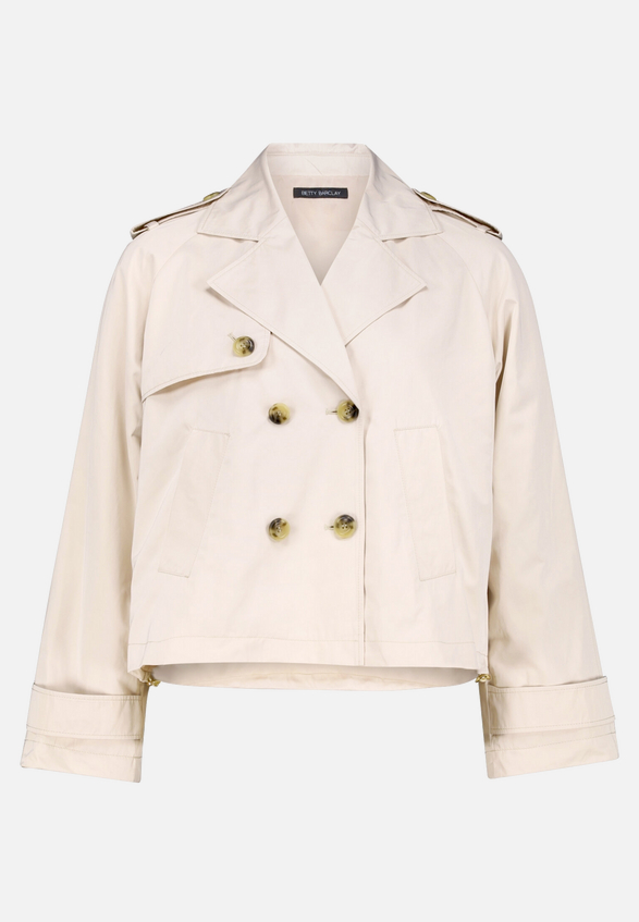 Kurzer Trenchcoat  mit Knöpfen  / Vorderseite