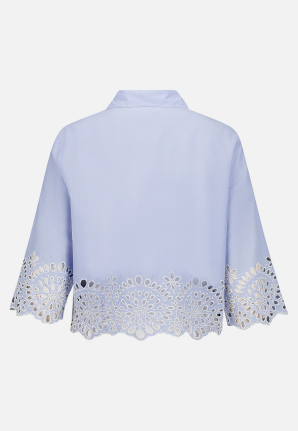 Casual-Bluse mit Stickerei / Rückseite