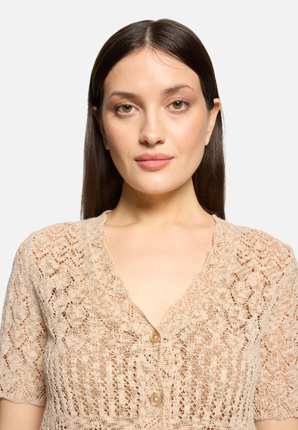 Strick-Cardigan mit V-Ausschnitt / Detailbild