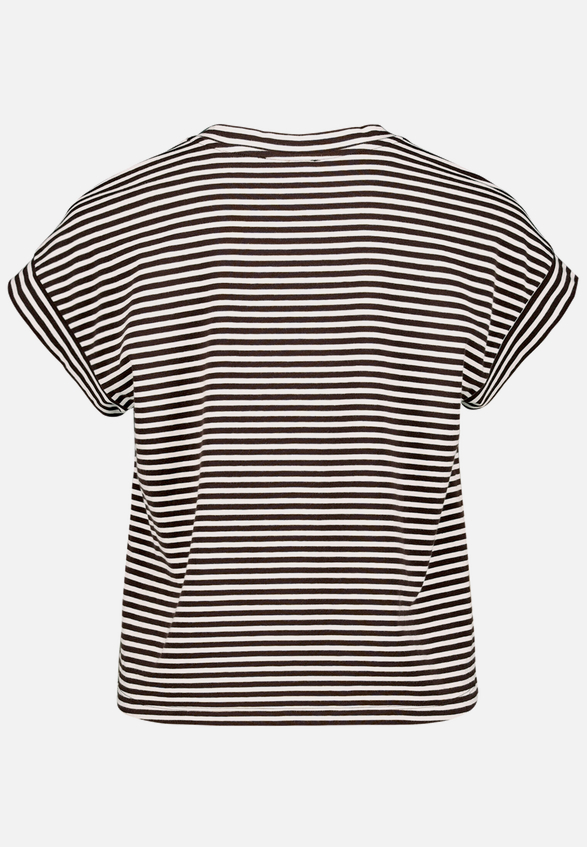 Shirt  gestreift mit V-Ausschnitt  / Rückseite