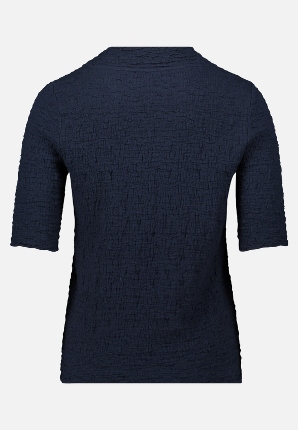 Strukturshirt mit Stehkragen / Rückseite