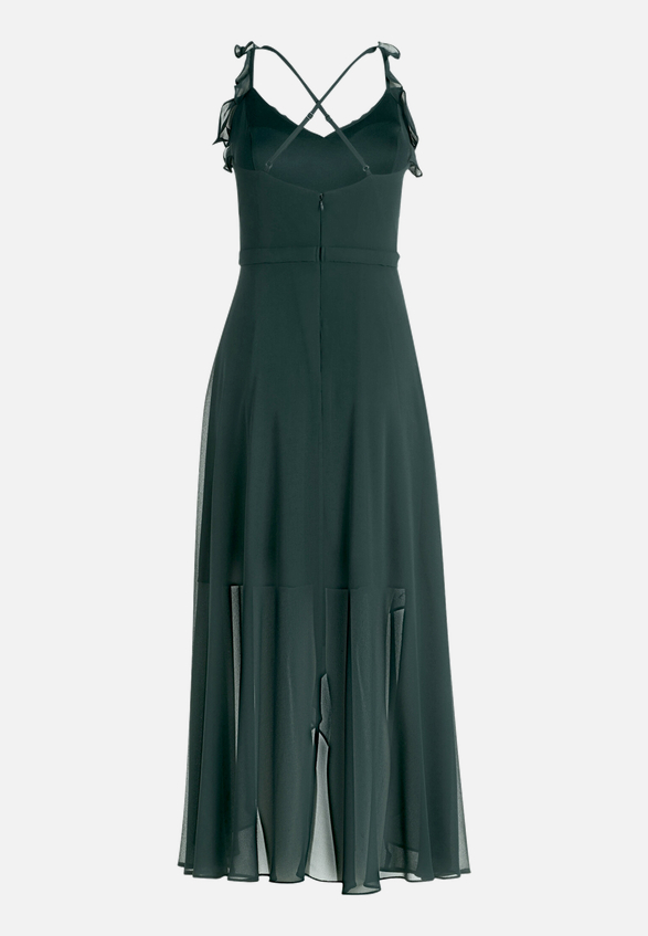 Abendkleid mit Volant / Rückseite