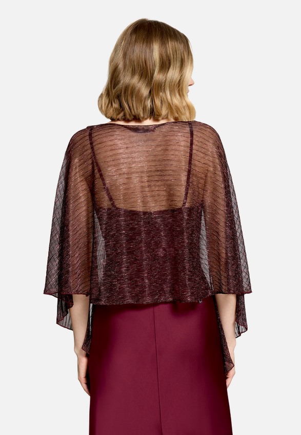 Cape im Glitzer-Look / Modellfoto Rückseite