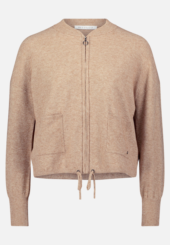 Strick-Cardigan mit Reißverschluss / Vorderseite
