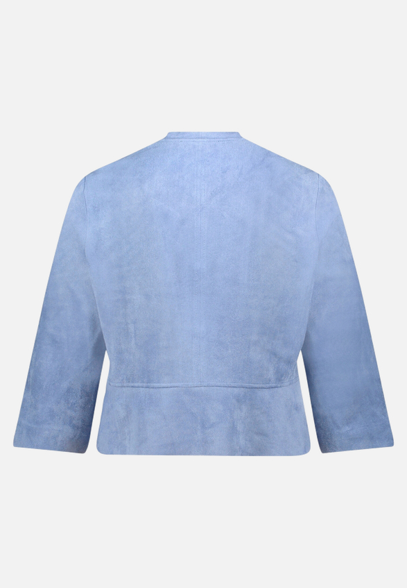 Velourslederjacke mit 3/4 Arm  / Rückseite