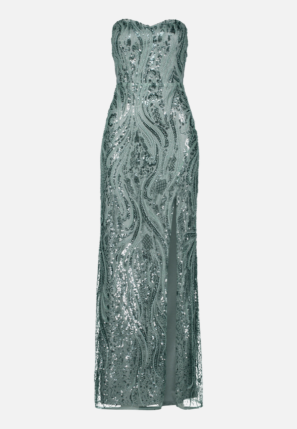 Abendkleid mit Pailletten / Vorderseite