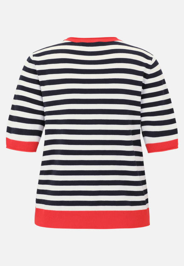 Basic-Pullover mit Streifen / Rückseite