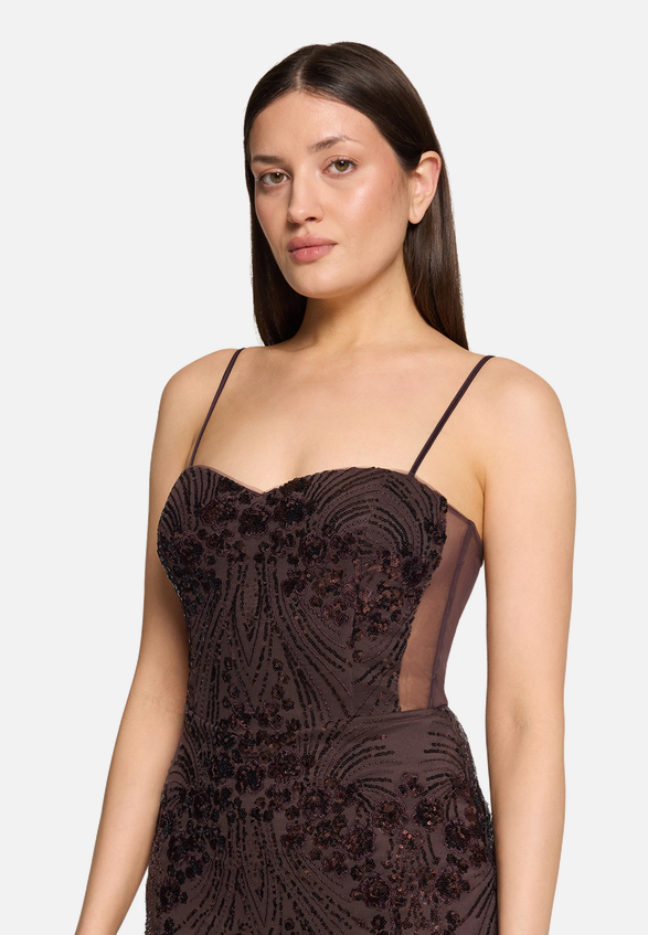 Abendkleid mit Pailletten / Detailbild