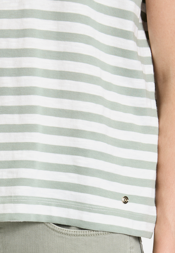 Ringelshirt mit Rundhalsausschnitt / Detailbild